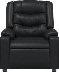 vidaXL Πολυθρόνα Μασάζ Ανακλινόμενη Μαύρη από Συνθετικό Δέρμα