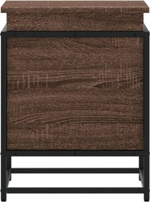 vidaXL Κουτί Αποθήκευσης με Καφέ Δρυς 40x40x51,5 εκ. Επεξ. Ξύλο