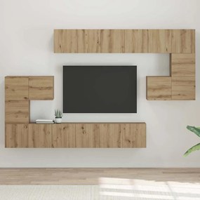 vidaXL Σετ επίπλου τηλεόρασης 10 pcs artisan δρυς 180 x 30 x 90.5 εκ