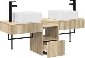 vidaXL Σετ Επίπλων Μπάνιου 3 τμχ. Sonoma Δρυς Επεξεργασμένο Ξύλο
