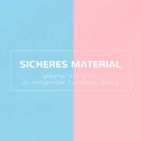 HOMCOM Σετ παιχνιδιών αναρρίχησης και ολίσθησης για παιδιά, προάγει τις κινητικές δεξιότητες, συνθετικό δέρμα, αφρός EPE, 86x49x47 cm, ροζ+μπλε