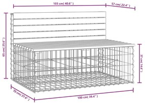 Παγκάκι Κήπου Συρματοκιβώτιο 103x70x65 εκ. Εμποτ. Ξύλο Πεύκου - Καφέ