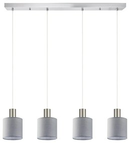 Φωτιστικό Οροφής - Ράγα Adept Tube 77-8427 85x15x300cm 4xE27 60W Nickel-Grey Homelighting