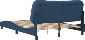 vidaXL Πλαίσιο κρεβατιού χωρίς στρώμα Hvar μπλε 120x200cm ύφασμα