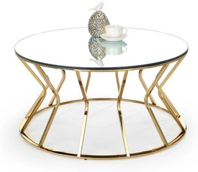 AFINA, coffee table, mirror / gold DIOMMI V-CH-AFINA-LAW