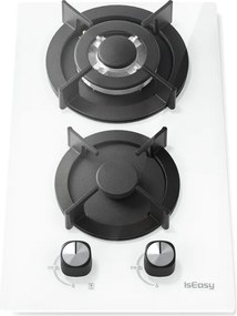 ISEASY MGBG-312A εστία αερίου, 2 καυστήρες (λευκό)