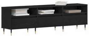 vidaXL Ντουλάπα τηλεόρασης Μαύρο Δρυς 150x30x44,5 εκ Κατασκευασμένο ξύλο