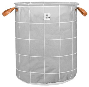 ESTIA ΚΑΛΑΘΙ ΑΠΛΥΤΩΝ CHECKERED 60lt ΠΤΥΣΣΟΜΕΝΟ ΜΕ ΧΕΡΟΥΛΙΑ 40x40x50cm
