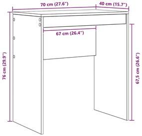vidaXL Γραφείο Παλαιό ξύλο 70 x 40 x 76 εκ. Επεξεργασμένο ξύλο
