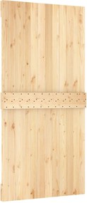 vidaXL Συρόμενη Πόρτα Φυσικό και Λευκό 100 x 210 cm