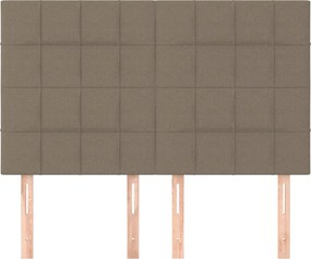 vidaXL Κεφαλάρι Κρεβατιού Μπεζ 144x5x118/128 εκ. Ύφασμα