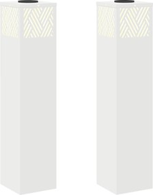 vidaXL Ηλιακό LED Φως Δρόμου 2 pcs Λευκό Κρύο Ρολαρισμένο Χάλυβα