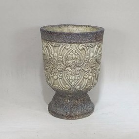 Βάζο Τσιμεντένιο 752-20318 15x15x20.5cm Grey-Beige Estheti Home Cement