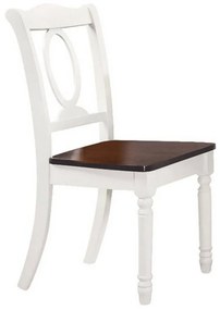 Καρέκλα Napoleon White/Wallnut Ε7072,5 44x55x96cm Σετ 2τμχ Wood