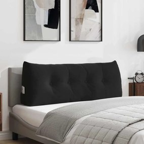 vidaXL Μαξιλάρι Πλάτης Μαύρο 120 x 50 x 24 cm Βελούδο
