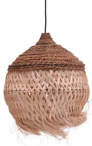 Φωτιστικό οροφής Fiorine Inart abaca σε φυσικό χρώμα Φ55x70εκ 55x55x220 εκ.