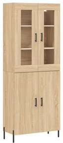 vidaXL Ντουλάπι Sonoma δρυς 69,5 x 34 x 180 εκ. από Επεξεργασμένο Ξύλο
