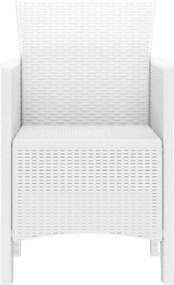 vidaXL Καρέκλα Κήπου 2 pcs Λευκό 53 x 49 x 85 εκ. Πολυπροπυλένιο