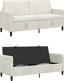 vidaXL Καναπές με Αποθήκευση Κρεμ 172 x 78 x 87 εκ Πολυεστέρας