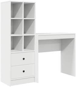 vidaXL Γραφείο με αποθηκευτικό χώρο 2 pcs Λευκό 80 x 40 x 76 εκ.