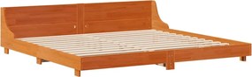 vidaXL Σκελετός Κρεβ. Χωρίς Στρώμα Καφέ Κεριού 200x200 εκ Μασίφ Πεύκο