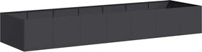 vidaXL Ζαρντινιέρα Μαύρη 280x80x40 εκ. από Χάλυβα