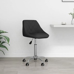 Καρέκλα Γραφείου Περιστρεφόμενη Μαύρη από Συνθετικό Δέρμα