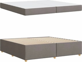 vidaXL Σκελετός Κρεβατιού Taupe 200 x 200 cm ύφασμα