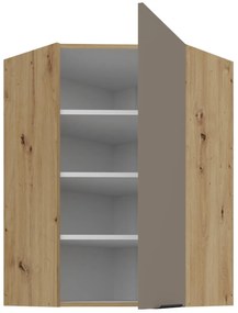 Κρεμαστό ντουλάπι γωνιακό Arianna 60x60 GN 90 1F-Γκρέζ