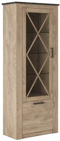 Επιδαπέδια Βιτρίνα με Γυαλί VINCENT 81.5x37.5x205cm