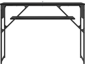 vidaXL ΤραπέζιΚονσόλας Μαύρη Οξυά 105x30x75εκ. Επεξεργασμένο ξύλο