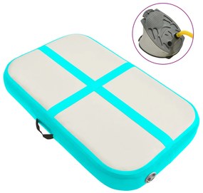 vidaXL Στρώμα Ενόργανης Φουσκωτό Πράσινο 60x100x20 εκ. PVC με Τρόμπα