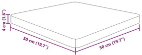 vidaXL Επιφάνεια Τραπεζιού Τετράγωνη Σκ. Καφέ 50x50x4 εκ. Ξύλο Δρυς