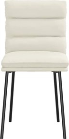 vidaXL Καρέκλες Τραπεζαρίας 2 τεμ. Κρεμ Βελούδινες