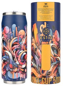 Θερμός 500ml Travel Cup Vibrant Vortex Estia Home Art  Save the Aegean 01-22662