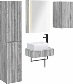 vidaXL Σετ Επίπλων Μπάνιου 5 pcs Γκρι Sonoma
