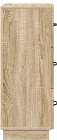 vidaXL Ντουλάπι με Συρτάρια 33 x 34,5 x 87 εκ. Επεξεργασμένο Ξύλο