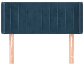 Κεφαλάρι με Πτερύγια Σκούρο Μπλε 83x16x78/88 εκ. Βελούδινο 3119040