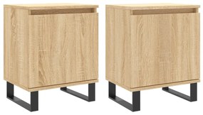 vidaXL Κομοδίνα 2 τεμ. Sonoma Δρυς 40x30x50 εκ. από Επεξεργασμένο Ξύλο