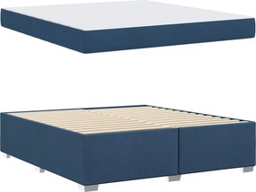 vidaXL Σκελετός Κρεβατιού με στρώμα Μπλε 180 x 200 cm ύφασμα