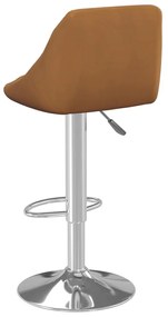 vidaXL Σκαμπό Μπαρ 2 τεμ. Καφέ Βελούδινα