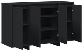 vidaXL Πλαϊνό γραφείο Μαύρο 120 x 41 x 75 εκ. Επεξεργασμένο ξύλο