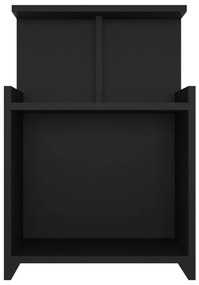 vidaXL Κομοδίνα 2 τεμ. Μαύρα 40 x 35 x 60 εκ. από Επεξ. Ξύλο