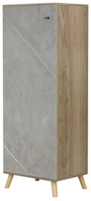 ΠΑΠΟΥΤΣΟΘΗΚΗ-ΝΤΟΥΛΑΠΙ ALVARO HM8954.11 ΜΕΛΑΜΙΝΗ SONAMA-STONE TEXTURE 50Χ38Χ135Yεκ. - 0535144 - HM8954.11