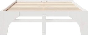vidaXL Σκελετός Κρεβατιού Λευκό 140 x 200 cm Στερεά ξυλεία πεύκου
