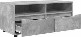 vidaXL Ντουλάπι TV Σκυρόδεμα Γκρι 100 x 48 x 43 εκ. Επεξεργασμένο ξύλο