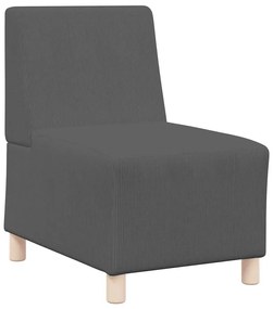 vidaXL Μοναδικός Καναπές χωρίς Χερούλια 2 pcs Σκούρο γκρι