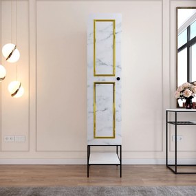 Μονοφυλλη Ντουλαπα Λευκο/Μαυρο/Χρυσο MARTIN 50x42x200