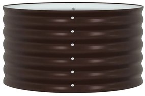 vidaXL Υπερυψωμένη Ζαρντινιέρα Καφέ 80 x 80 x 44 cm Ατσάλι