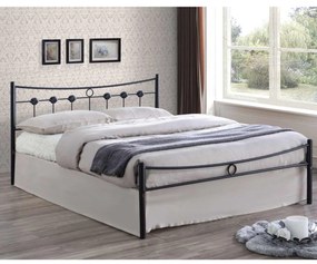 Κρεβάτι DUGAN Διπλό 140x190cm Μεταλ.Σφυρήλατο Μαύρο